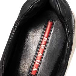 مملوكة مسبقًا Prada Sport Black Leather Low Top Sneakers Size 44.5