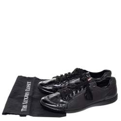 مملوكة مسبقًا Prada Sport Black Leather Low Top Sneakers Size 44