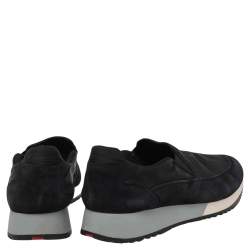 Prada Sport Black Suede And Nylon Slip On Sneakers Size 40