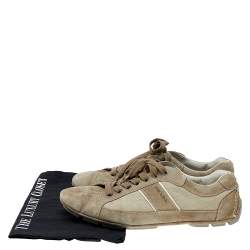 Prada Sport Grey Suede And Nylon Low Top Sneakers Size 43