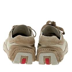 Prada Sport Grey Suede And Nylon Low Top Sneakers Size 43