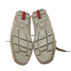 Prada Sport Grey Suede And Nylon Low Top Sneakers Size 43
