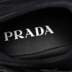 Pre Owned Prada Sport Black Neoprene Buckle And Velcro Sneakers Size 46