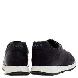 Pre Owned Prada Sport Black Nylon Low Top Sneakers Size 38.5