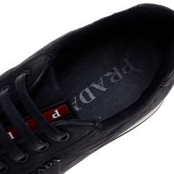 Pre Owned Prada Sport Black Nylon Low Top Sneakers Size 38.5