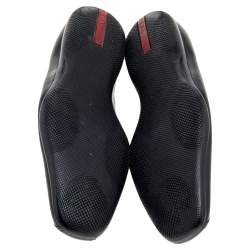 Pre Owned Prada Sport Black Leather Slip On Loafers Size 43