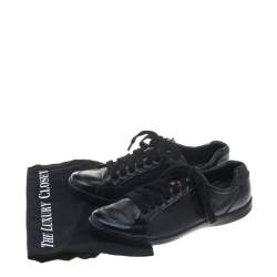 Pre Owned Prada Sport Black Leather Low Top Sneakers Size 40