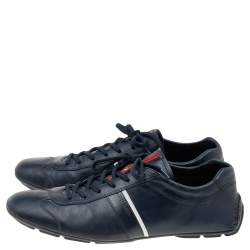 Pre Owned Prada Sport Blue Leather Low Top Sneakers Size 44