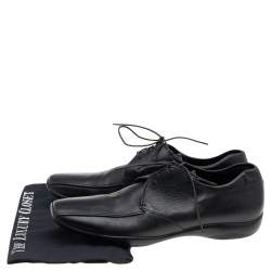 Pre Owned Prada Sport Black Leather Lace Up Derby Size 43.5
