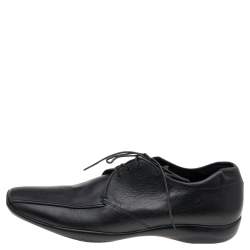 Pre Owned Prada Sport Black Leather Lace Up Derby Size 43.5
