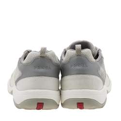 Prada Sport Grey Mesh And Leather Low Top Sneakers Size 45
