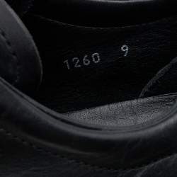 Prada Sport Black Leather Low Top Sneakers Size 43