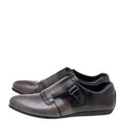 Prada Sport Two Tone Leather Single Strap Monk Shoes Size 42