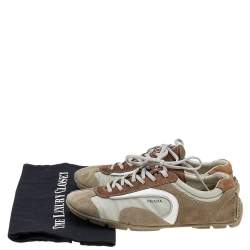 Pre Owned Prada Sport Multicolor Leather And Nylon Low Top Sneakers Size 41