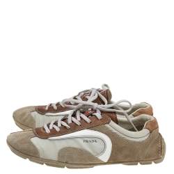 Pre Owned Prada Sport Multicolor Leather And Nylon Low Top Sneakers Size 41