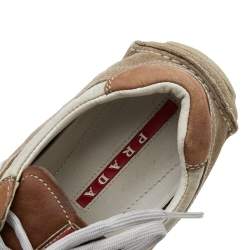 Pre Owned Prada Sport Multicolor Leather And Nylon Low Top Sneakers Size 41
