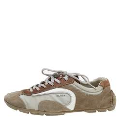Pre Owned Prada Sport Multicolor Leather And Nylon Low Top Sneakers Size 41