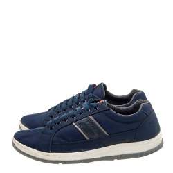 Prada Sport Navy Blue Nylon Low Top Sneakers Size 43