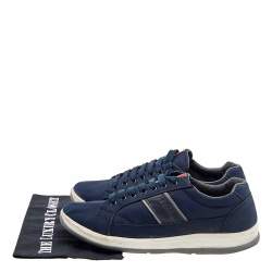 Prada Sport Navy Blue Nylon Low Top Sneakers Size 43