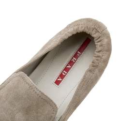 Pre Owned Prada Sport Grey Suede Espadrille Slip On Sneakers Size 42