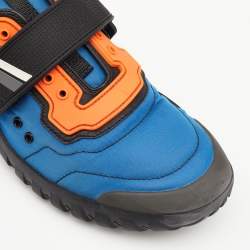 Pre Owned Prada Sport Multicolor Rubber And Nylon Velcro Strap Scuba Low Top Sneakers Size 41.5