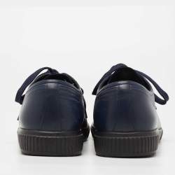 Pre Owned Prada Sport Navy Blue/Black Leather Lace-Up Sneakers Size 45.5