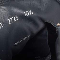 Pre Owned Prada Sport Navy Blue Patent and Leather High-Top Sneakers Size 44.5