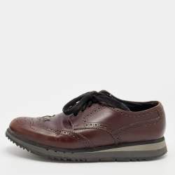 Prada Sport Brown Leather Brogue-Derby Size 41