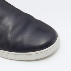 Pre Owned Prada Sport Black Leather Slip On Sneakers Size 41