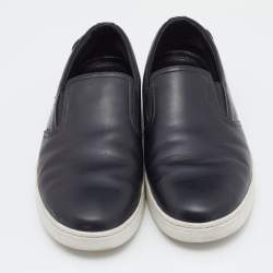 Pre Owned Prada Sport Black Leather Slip On Sneakers Size 41