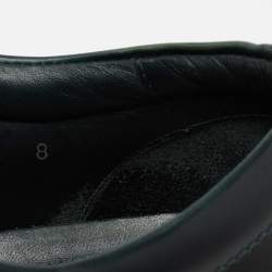 Prada Sport Dark Green Leather Low Top Sneakers Size 42