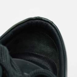 Prada Sport Dark Green Leather Low Top Sneakers Size 42