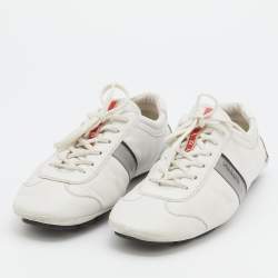 Pre Owned Prada Sport White Leather Low Top Sneakers Size 42