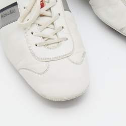 Pre Owned Prada Sport White Leather Low Top Sneakers Size 42