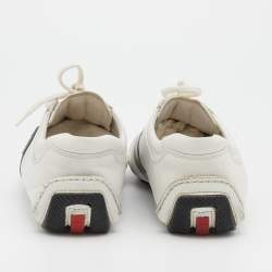 Pre Owned Prada Sport White Leather Low Top Sneakers Size 42