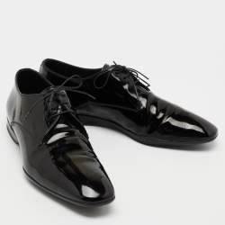 Pre Owned Prada Sport Black Patent Leather Lace-Up Derby Size 45