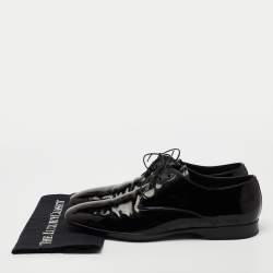 Pre Owned Prada Sport Black Patent Leather Lace-Up Derby Size 45