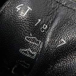 Pre Owned Prada Sport Black Nylon And Leather Lace Up Low Top Sneakers Size 40.5