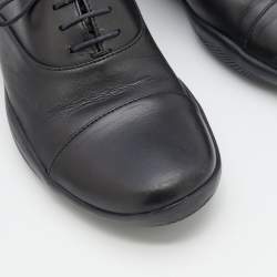 Prada Sport Black Leather Low Top Sneakers Size 40