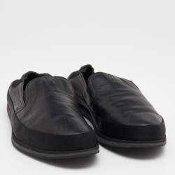 Pre Owned Prada Sport Black Leather Scrunch Slip On Sneakers Size 43