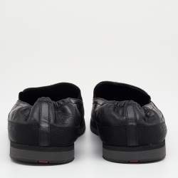 Pre Owned Prada Sport Black Leather Scrunch Slip On Sneakers Size 43