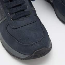 Pre Owned Prada Sport Navy Blue Nylon And Leather Low Top Sneakers Size 41