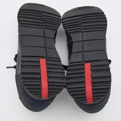 Pre Owned Prada Sport Navy Blue Nylon And Leather Low Top Sneakers Size 41