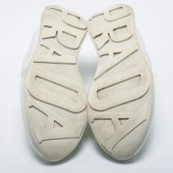 Pre Owned Prada Sport White Leather Low-Top Sneakers Size 43.5