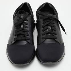 Pre Owned Prada Sport Leather and Neoprene Low Top Sneakers Size 43.5