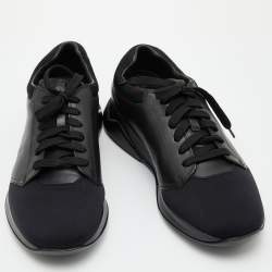 Pre Owned Prada Sport Leather and Neoprene Low Top Sneakers Size 43.5