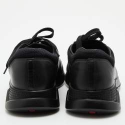 Pre Owned Prada Sport Leather and Neoprene Low Top Sneakers Size 43.5