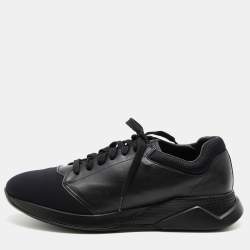 Pre Owned Prada Sport Leather and Neoprene Low Top Sneakers Size 43.5