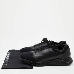 Pre Owned Prada Sport Leather and Neoprene Low Top Sneakers Size 43.5