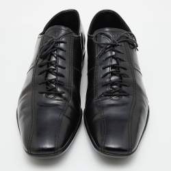 Pre Owned Prada Sport Black Leather Lace Up Oxfords Size 45